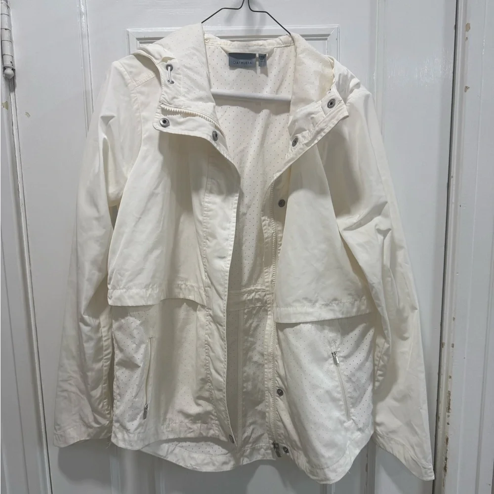 Athleta White Aerate Jacket Lightweight Casual Wear - Picture 5 of 16
